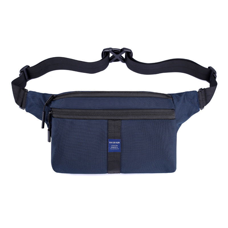 New men's and women's trendy messenger bag Korean version casual breast bag outdoor anti-splashing fanny pack large-capacity shoulder backpack