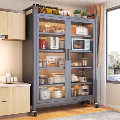 Kitchen multifunctional storage rack microwave oven storage cabinet slit storage cabinet floor-standing multi-layer cabinet cupboard shelf