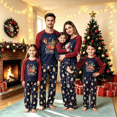 cross-border e-commerce christmas pajamas - 3d digital print, new autumn/winter casual long-sleeve and long-pant set
