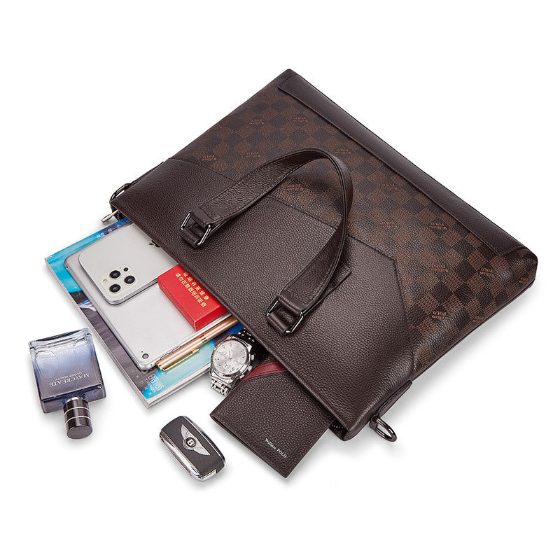 Emperor Paul briefcase men's leather messenger bag men's business leisure handbag shoulder bag genuine wholesale