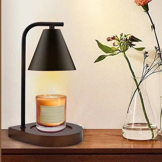 Wrought iron aromatherapy wax melting lamp simple modern bedroom bedside table lamp room home sleep diffuser night light gift