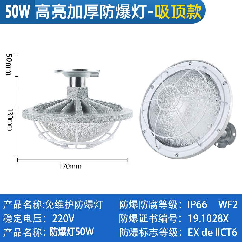 Yaming LED explosion-proof light factory RV room lighting lampshade warehouse light explosion-proof light special gas station light