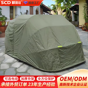 Export-grade full coverage carport: foldable, easy-to-assemble, retractable, sun-protective, automatic awning for rain and sun protection