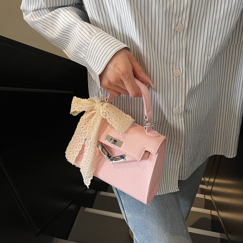 New bag women's 2025 popular high-end spring summer fashion versatile shoulder messenger bag portable Kelly bag