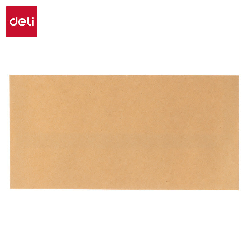 Deli 3423A Kraft Paper Blank File Bag Thickened Blank Wordless Envelope Yellow Kraft Paper Envelope Letter Paper