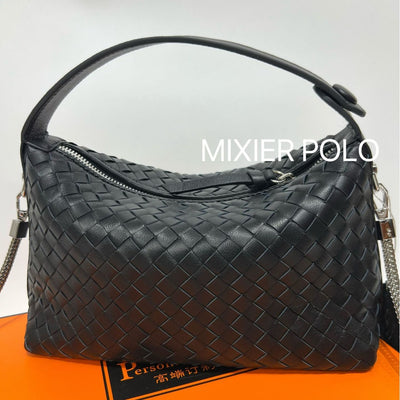 Genuine leather 2024 spring/summer new collection handmade lambskin woven bag - trendy shoulder, crossbody, handbag, and dumpling bag
