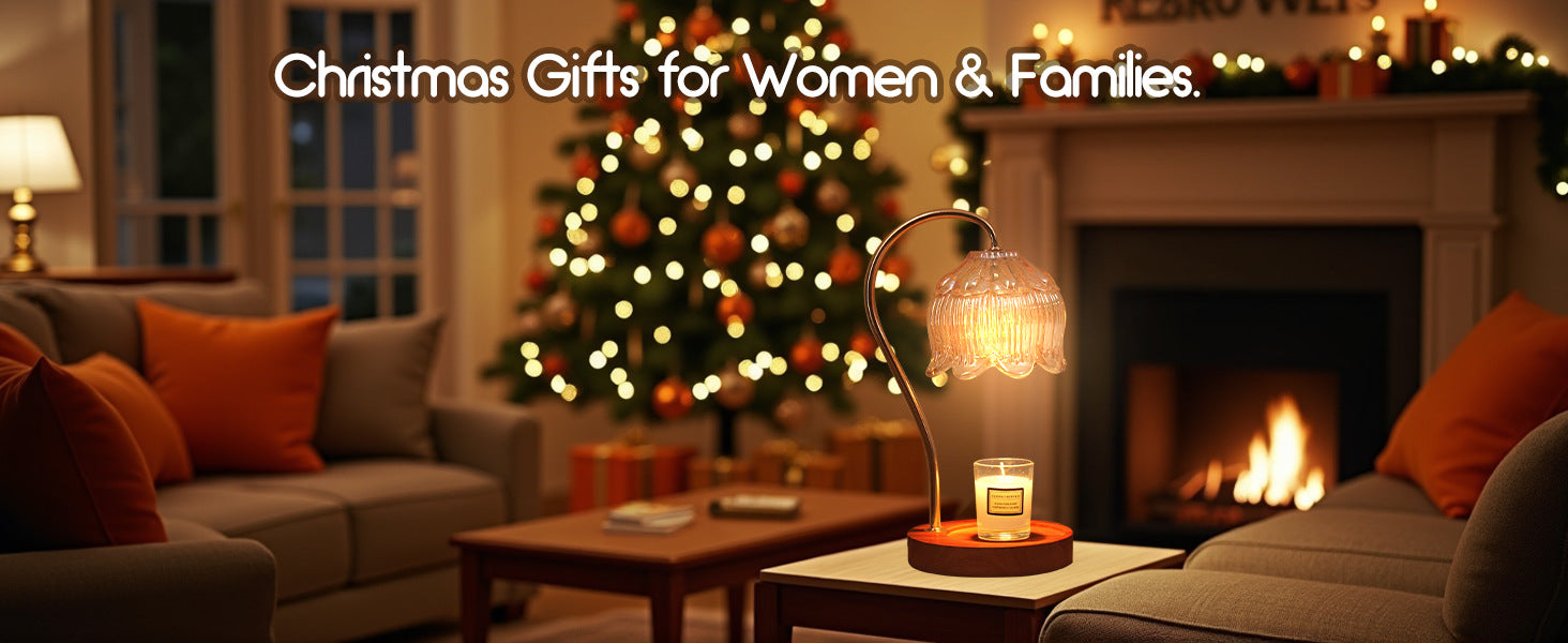 Melting candle lamp diffuser gift desk lamp smokeless and regular temperature adjustment American retro night light aromatherapy melted wax lamp