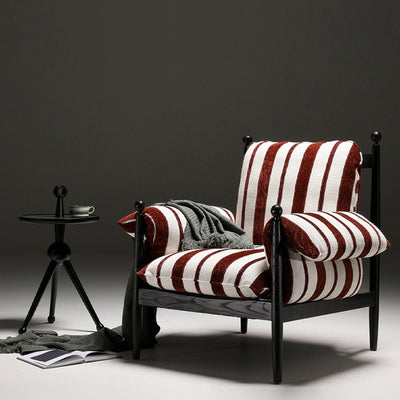 Red wu chair single sofa chair down detachable washable retrob&b designer living room lazy casual chair