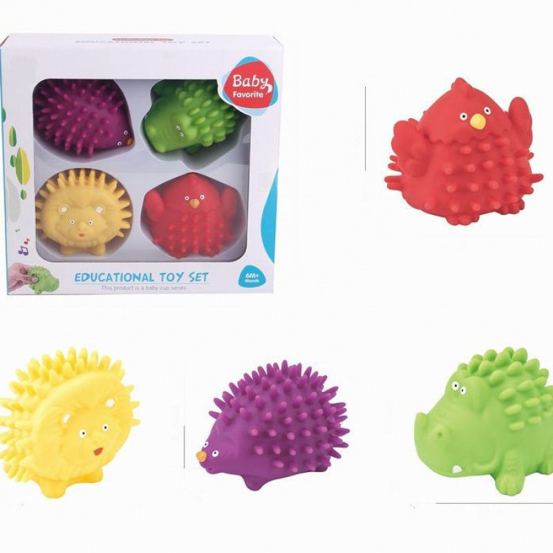 Cross-border  baby 3D touch ball soft glue hand ball baby perception climbing massage toy Manhattan ball