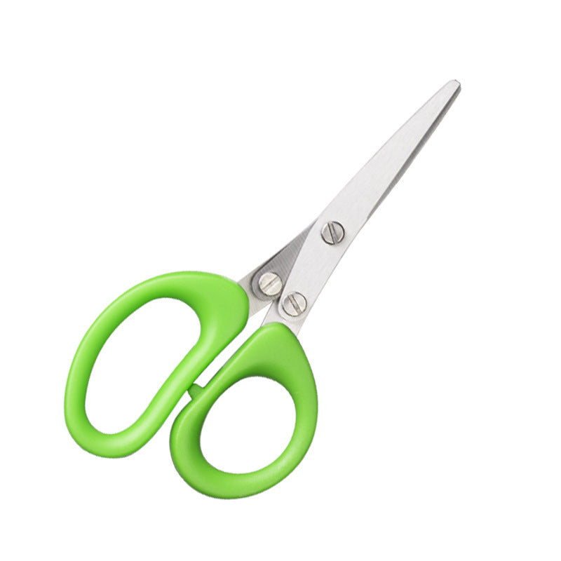 Five-layer stainless steel scallion scissors, multi-functional, multi-layer seaweed complementary food scissors, shredded paper scissors, kitchen food scissors