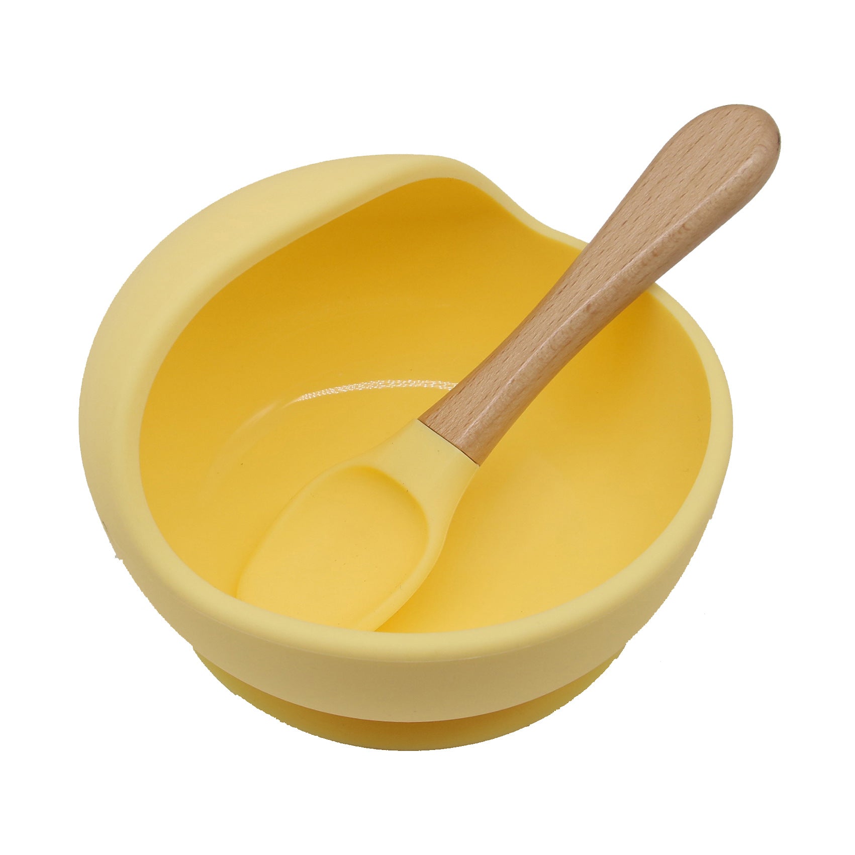 Cross-border new products baby silicone bowl baby eating fork spoon feeding tableware complementary food bowl simple silicone bowl set