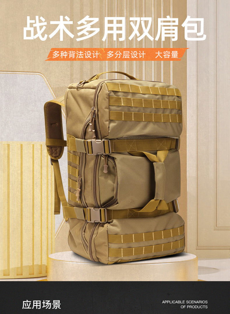 Outdoor backpack, large capacity rucksack outdoor travel hiking large capacity backpack shoulder crossbody portable