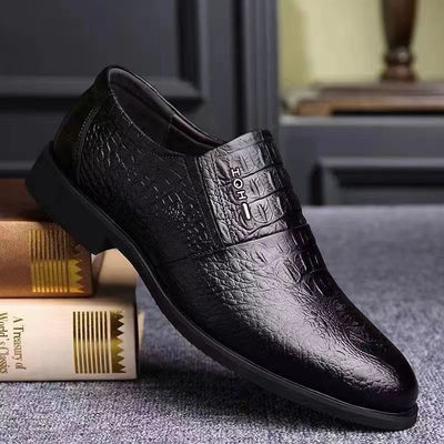 2024 new versatile men's leather shoes - soft sole business casual loafers - perfect for work, security, and dad shoes - wholesale available