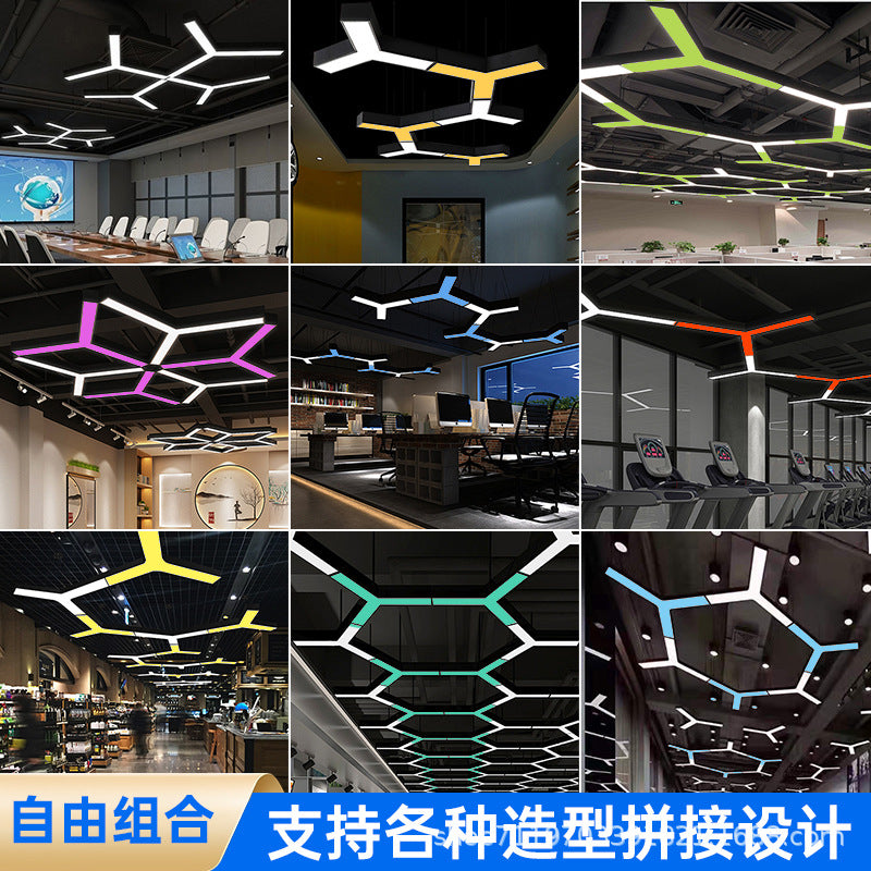 Y-shaped chandelier creative special-shaped office gym e-sports room supermarket playground video game city commercial modeling light