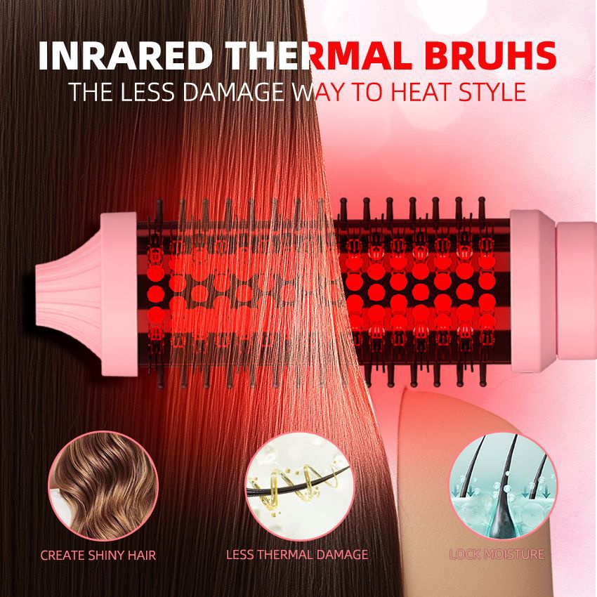 Cross-border new infrared curling iron Multifunctional curling straight hair comb Electric comb 2-in-1 curling iron Dual-purpose