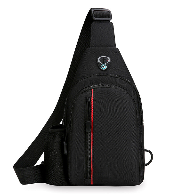 New Men's Crossbody Breast Bag Single Shoulder Satchel Small Backpack Multifunctional Trend Casual Outdoor Satchel Travel Bag