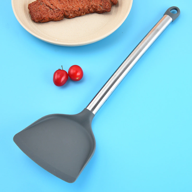 Cross-border, silicone kitchen utensils full set of baking cooking non-stick pans, household kitchen tools spoon shovel set 10-piece set