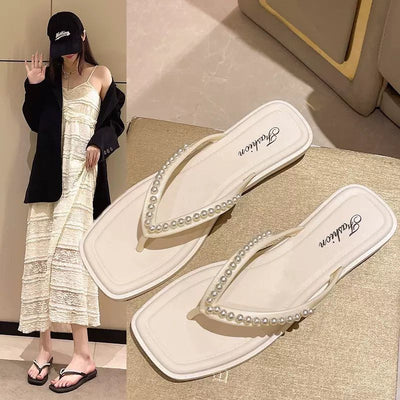 2025 new summer women's flat flip-flops - soft sole, stylish beach sandals, lightweight and comfortable slides