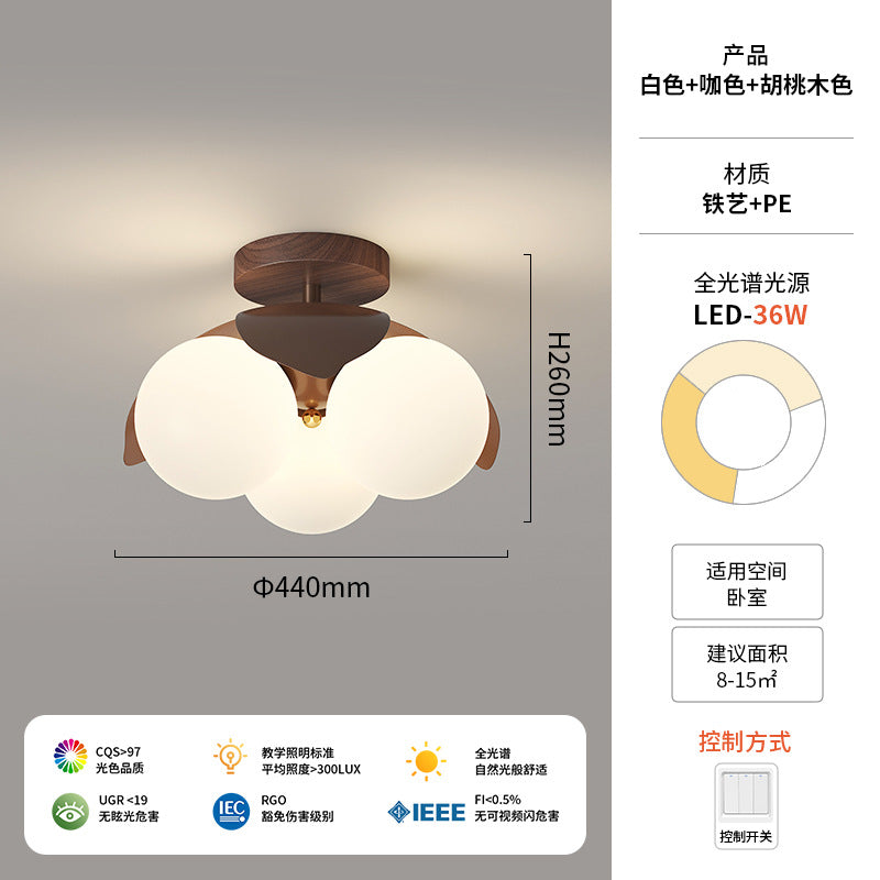 Medieval style bedroom main light study children's room LED ceiling light advanced French retro room restaurant lighting