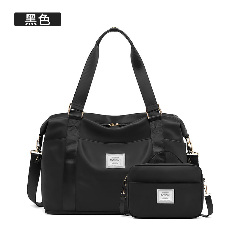 Cross-border women's travel bags, short-distance luggage bags, portable expandable large-capacity storage bags, dry and wet separation storage bags