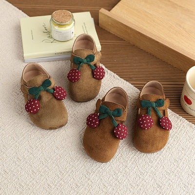Vancahao little girl's cute birkenstock-style shoes soft sole korean style girls' single shoes velcro casual baby shoes