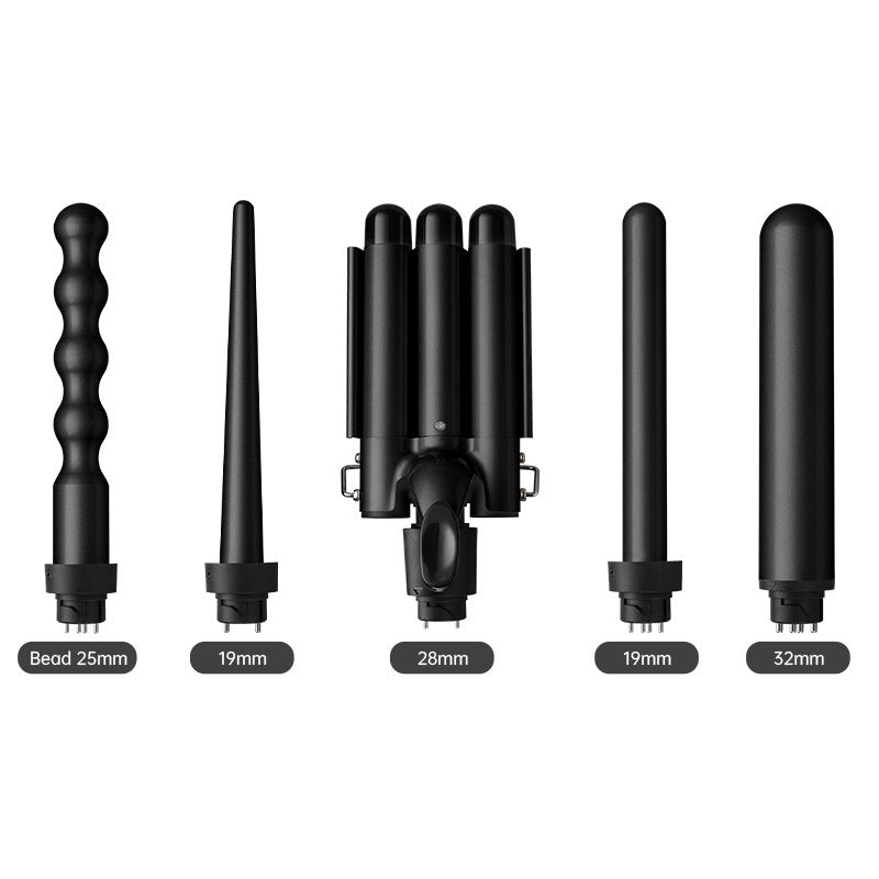 's new popular product, multi-functional head changer, curling iron LCD display 5-in-1 tube changer, curling iron  factory