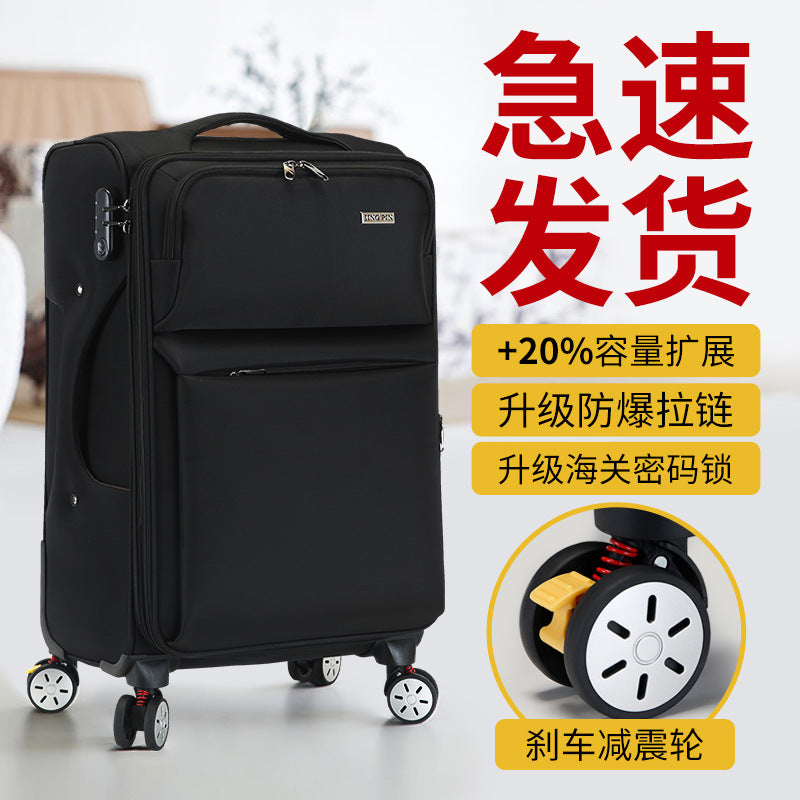 Oxford cloth trolley case, men's and women's universal wheel 20 inches 24 travel box password luggage, canvas case, large capacity 32