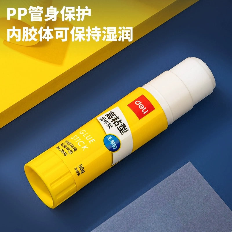 Deli stationery solid glue has good stickiness PVP8g15g20g 36g white solid glue student handmade glue stick