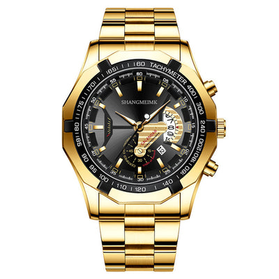New large dial men's stainless steel watch calendar quartz watch men's watch creative wristwatch manufacturer wholesale dropshipping