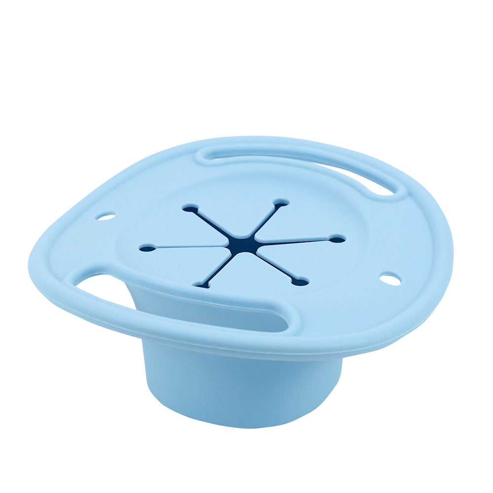 Cross-border new denim hat binaural handle silicone snack cup, portable children's cartoon snack cup with lid