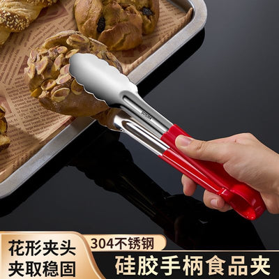 304 stainless steel kitchen food clip thickened barbecue fish clip steak clip restaurant commercial bread clip