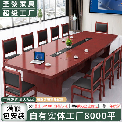 Office furniture paint solid wood veneer conference table office meeting training table bar table negotiation table reception table