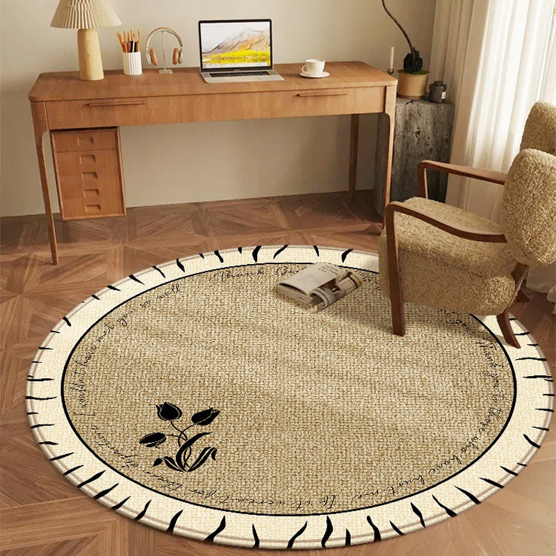 Cream wind round carpet light luxury high sense living room coffee table bedroom bedside cloakroom dresser chair floor mat