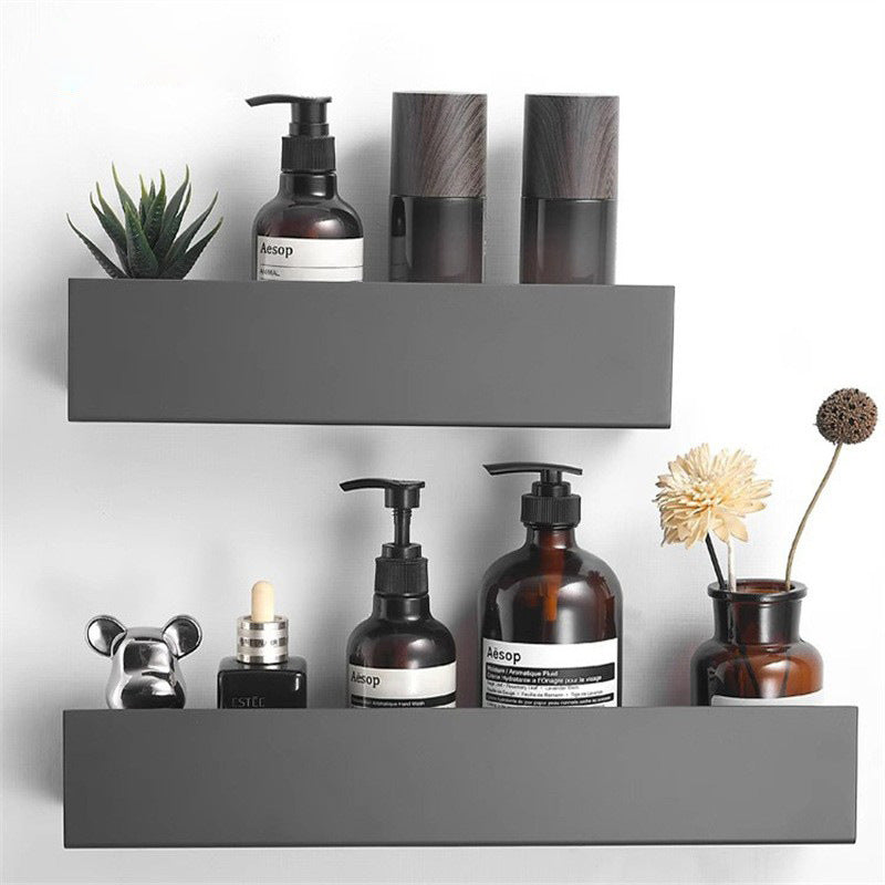 Space aluminum bathroom rack minimalist bathroom baffle toilet mirror washstand storage rack free of punching