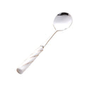 western stainless steel tableware knife, fork and spoon gift box stainless steel spoon threaded ceramic gift tableware wholesale