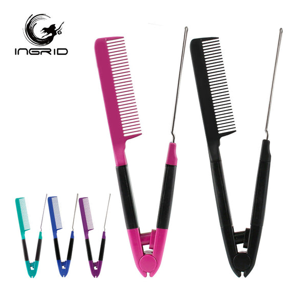 V-clip Hair Comb Straight Curly Hair Styling Comb Splint Comb Folding Comb Hair Tool Styling Comb