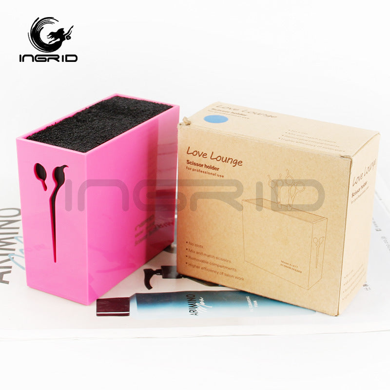 Ingrid scissors comb socket box storage box hair salon scissor seat hairdresser hair tools non-slip storage box
