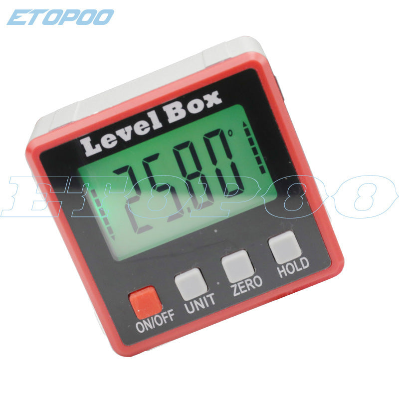 HUOTO's new strong magnetic digital display tilt box, tilt meter electronic level ruler angle ruler, measure tilt angle