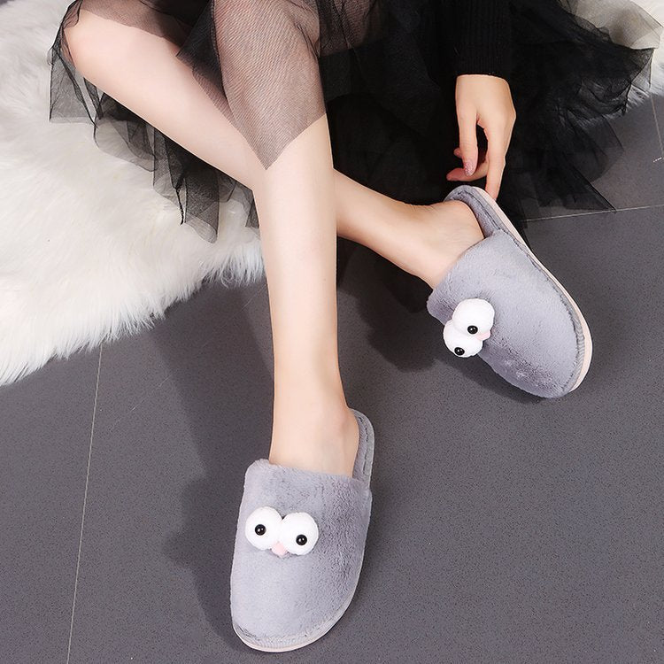 New arrivalcouplewinter cotton slippers flat heel heattech cartoon indoor and outdoor home cotton shoes all-inclusive cotton slippers wholesale