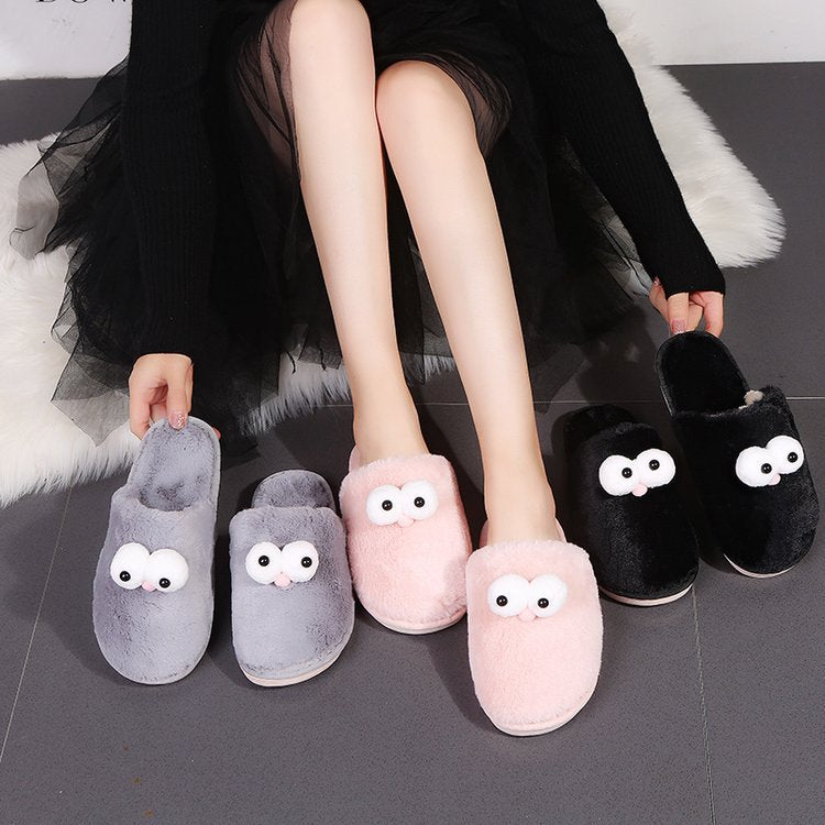 New arrivalcouplewinter cotton slippers flat heel heattech cartoon indoor and outdoor home cotton shoes all-inclusive cotton slippers wholesale