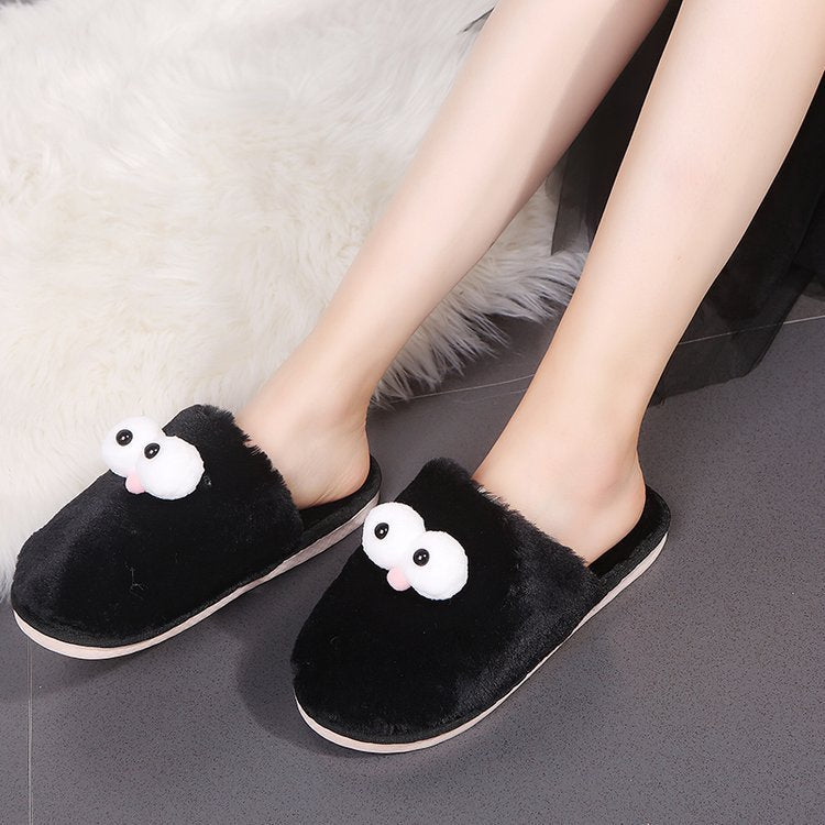 New arrivalcouplewinter cotton slippers flat heel heattech cartoon indoor and outdoor home cotton shoes all-inclusive cotton slippers wholesale