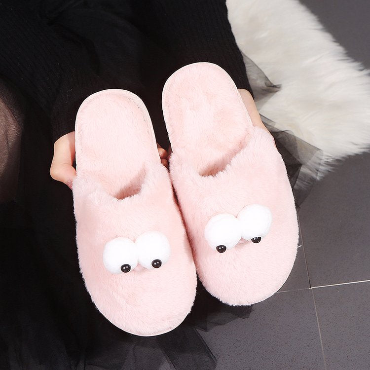 New arrivalcouplewinter cotton slippers flat heel heattech cartoon indoor and outdoor home cotton shoes all-inclusive cotton slippers wholesale