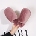 New japanese-style winter warm fuzzy cotton slippers - unisex couple's indoor home slippers, warm closed-toe silent slippers