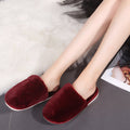 New japanese-style winter warm fuzzy cotton slippers - unisex couple's indoor home slippers, warm closed-toe silent slippers