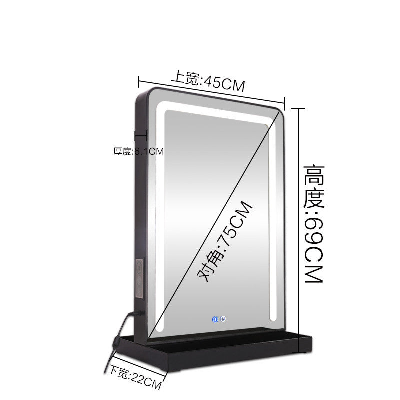 Large capacity professional baffle storage large three-layer cosmetic bag manicure pattern embroidery colorful multi-functional portable storage box