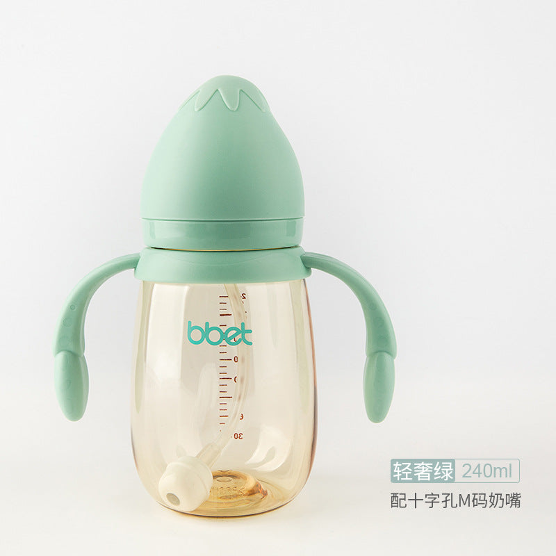 Ppsu baby bottles for toddlers - durable, drop-resistant, and customizable straw cups for infants and children ages 1-3+