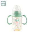 Babycare ppsu baby bottle wide neck with handle straw newborn infant plastic bottle wholesale