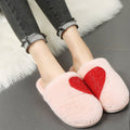 Rhinestone autumn/winter new cotton slippers women's couple heart minimalist slippers men's closed-toe warm cotton slippers - direct from manufacturer