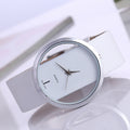 Aliexpress export casualfashionelegant transparent cut out neutral hand expression couple belt quartz watch large dial