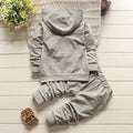 spring/autumn new boys' clothing, toddler letter print long sleeve hooded set - direct from manufacturer, dropshipping available